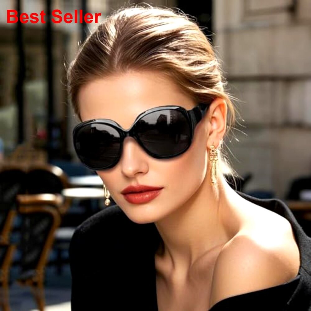 Oversized Polarized Sunglasses UV Protective Large Frame Driving - Picture 2 of 7